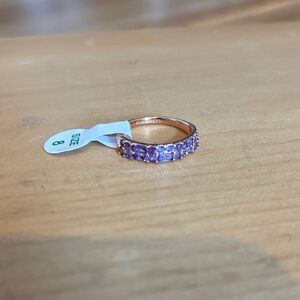 Elegant Purple Stone Ring - Bomb Party Ring Size 8 - New